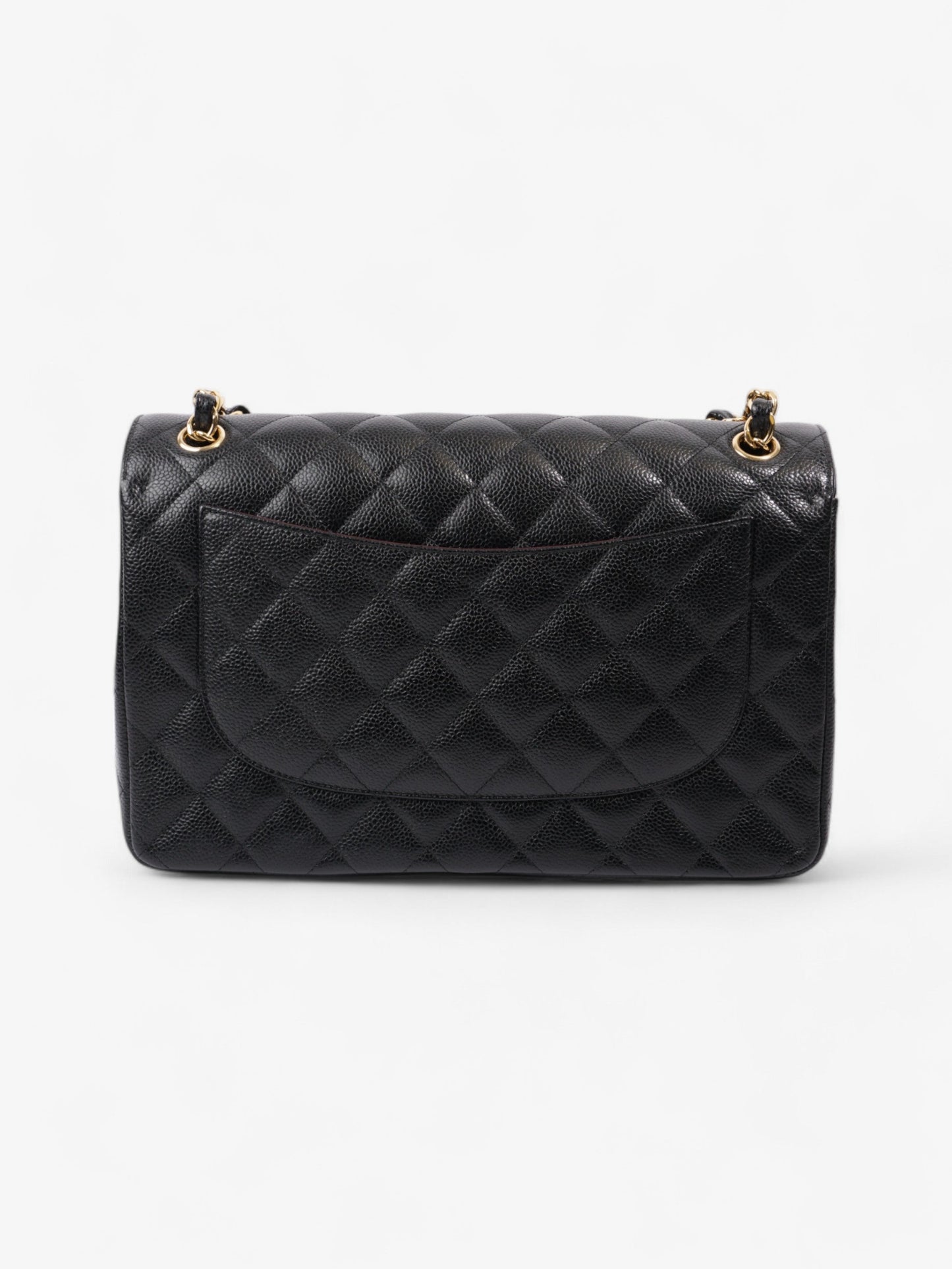 Chanel Classic Double Flap Black Caviar Leather Jumbo