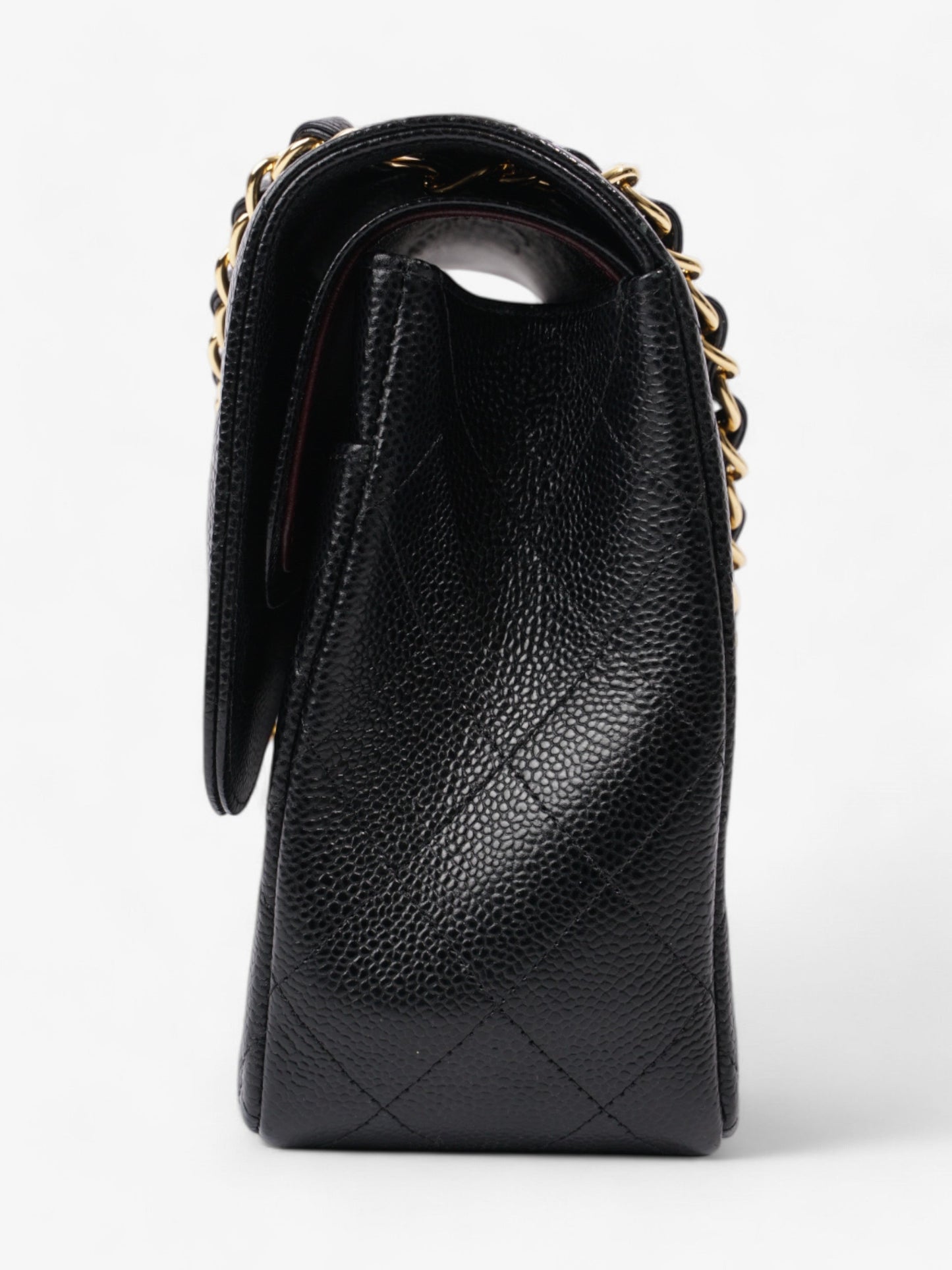 Chanel Classic Double Flap Black Caviar Leather Jumbo