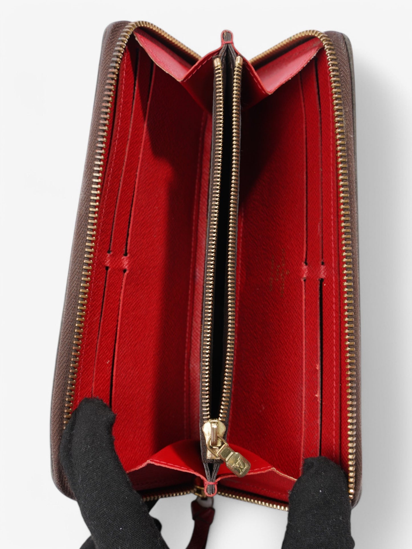 Louis Vuitton Clemence Wallet Damier Ebene Coated Canvas