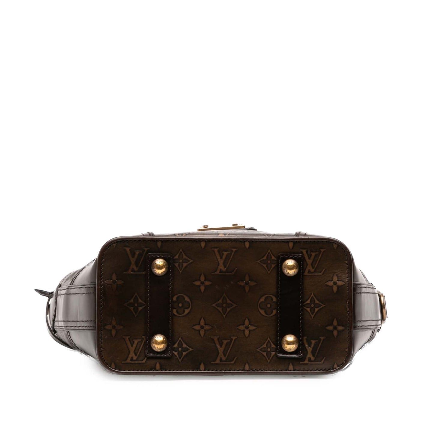 Brown Louis Vuitton Monogram Embossed Sergent PM Shoulder Bag