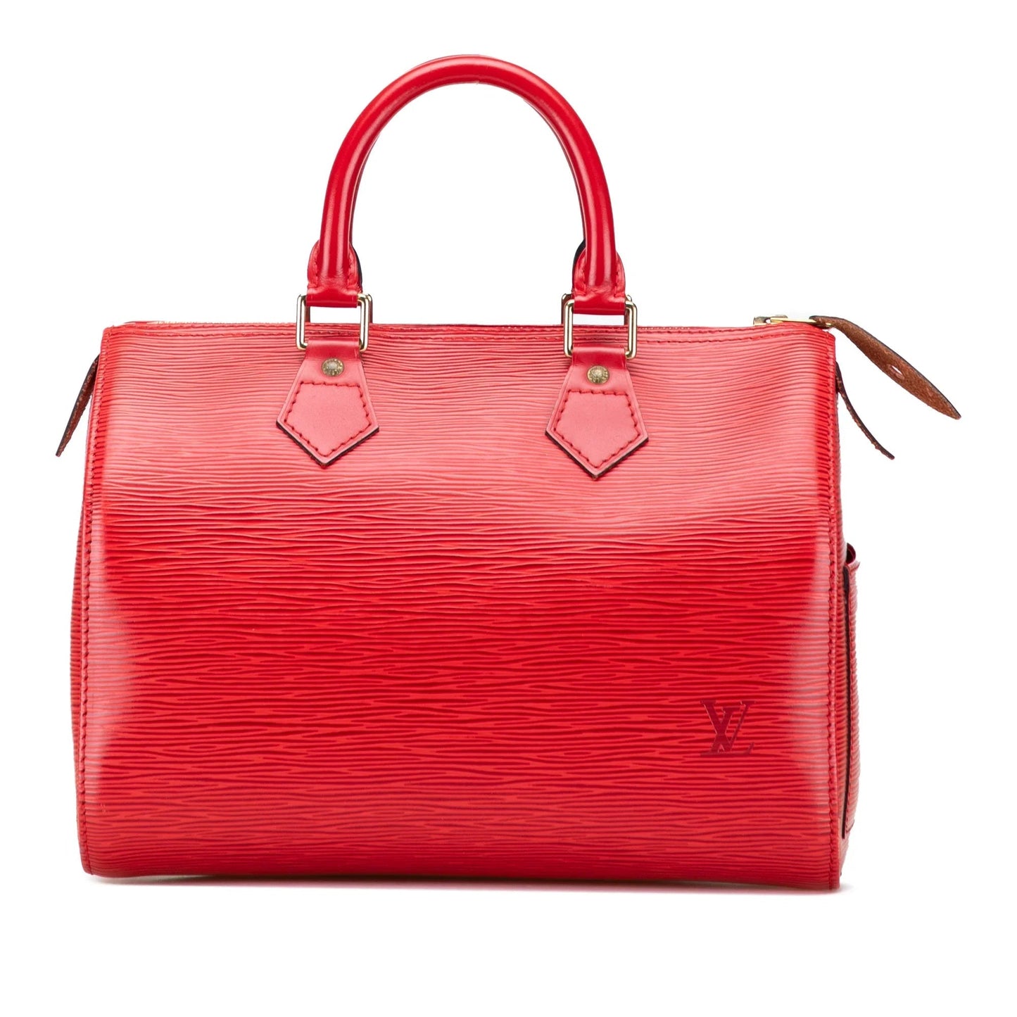 Red Louis Vuitton Epi Speedy 25 Boston Bag