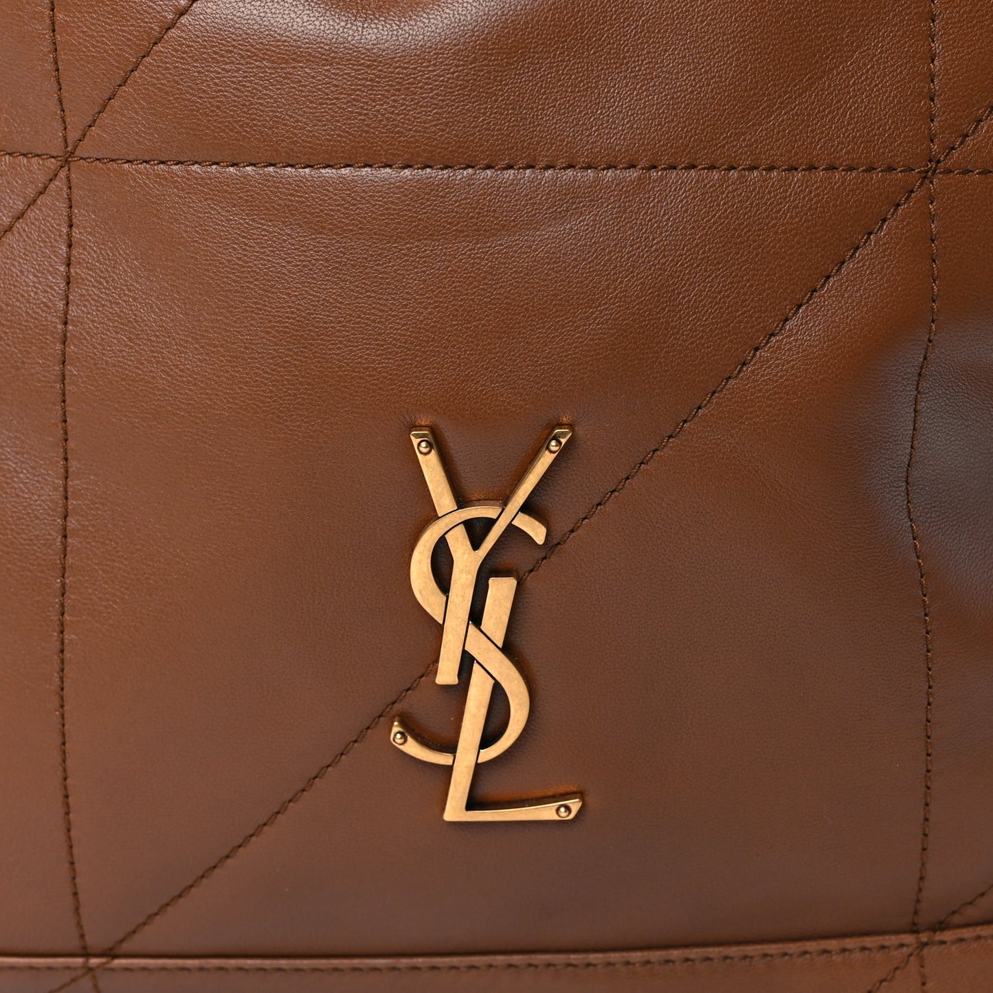 Saint Laurent Lambskin Matelasse Monogram Large Jamie 4.3 Pochon Light Fox