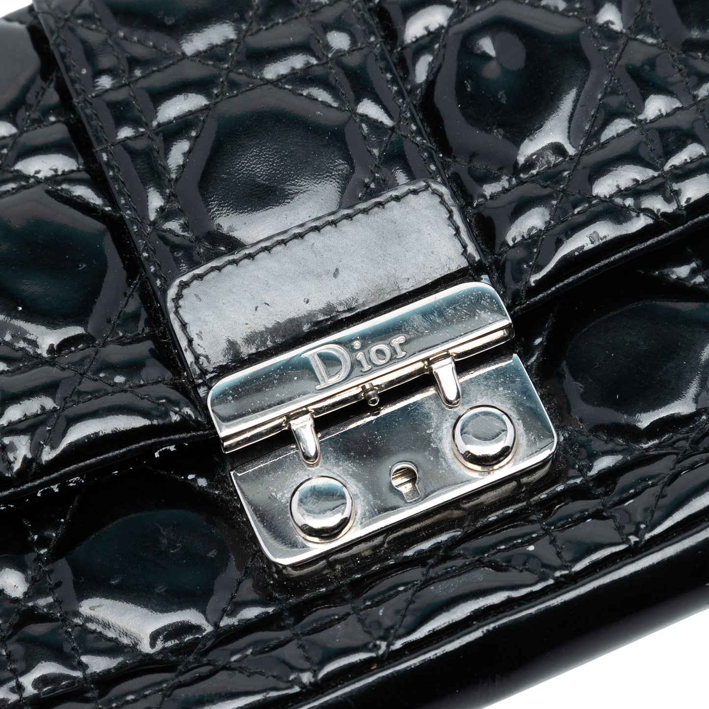 Black Dior Patent Cannage Miss Dior Promenade Crossbody