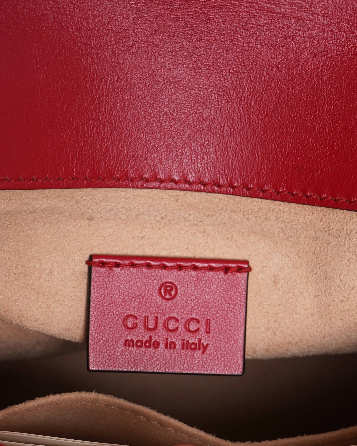 Gucci Red MM Marmont Top Handle & Shoulder Strap Bag