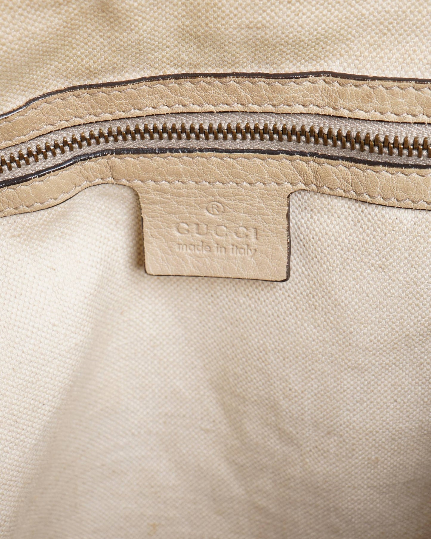 Gucci Lou Monogram Leather Canvas Shoulder Bag