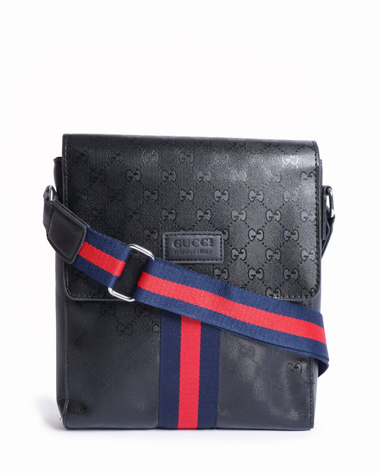 Gucci Lou Monogram Leather Canvas Crossbody