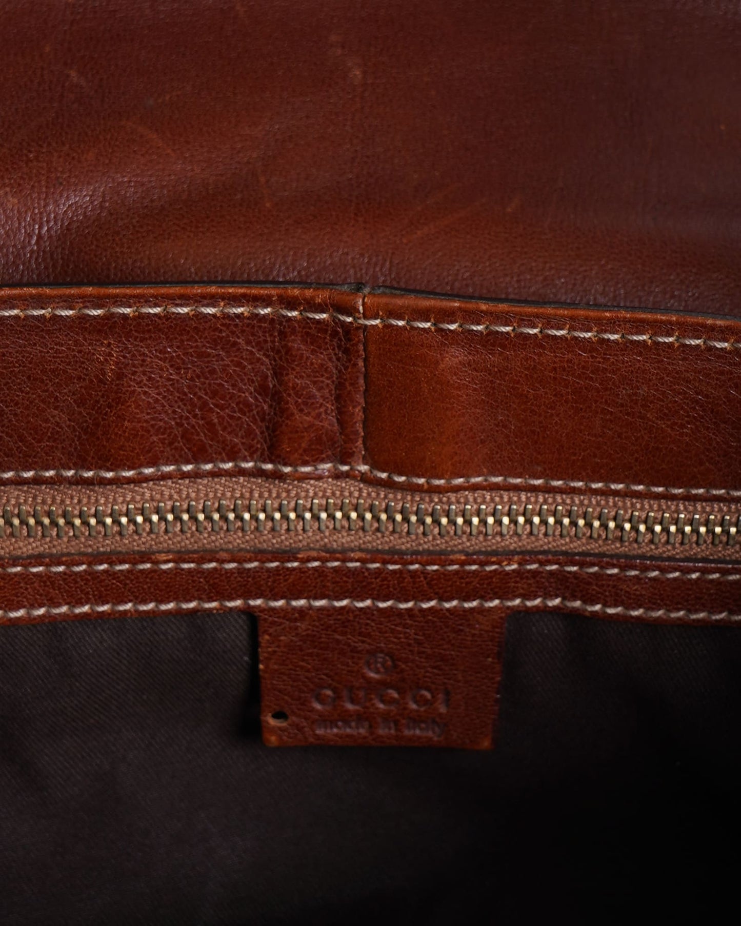 Gucci Leather Canvas Shoulder Bag