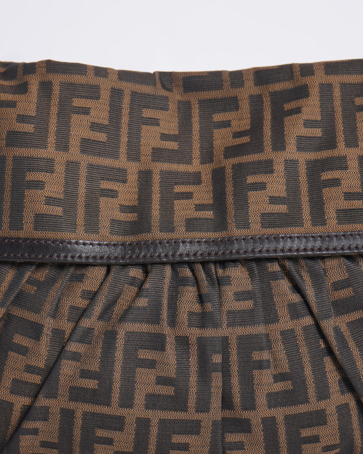 Fendi Zucca Canvas Shoulder Bag