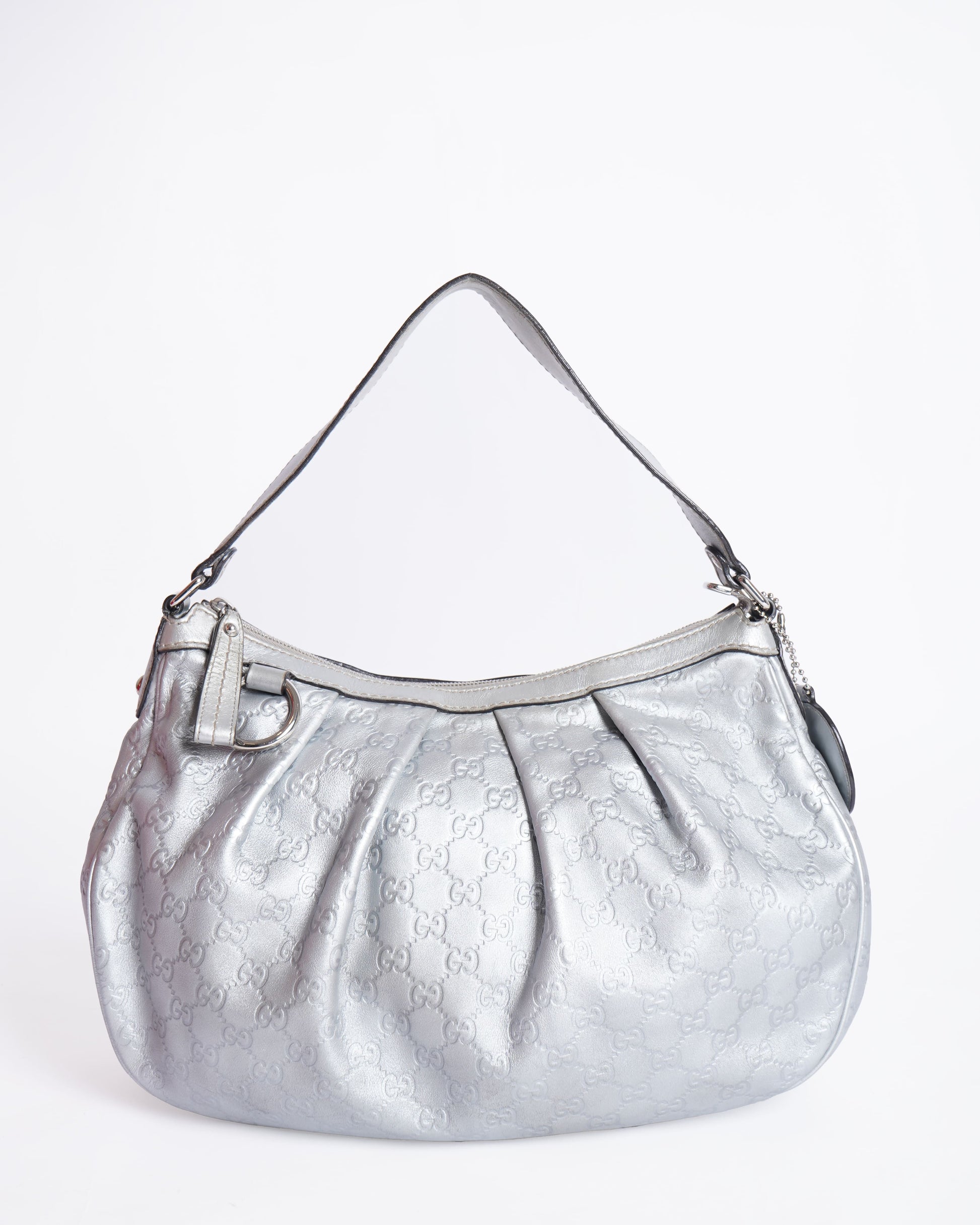 Gucci Lou Monogram Leather Top Handle Shoulder Bag