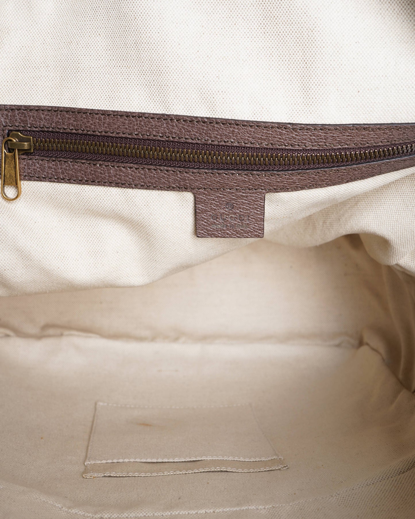 Gucci Monogram Leather Canvas Backpack