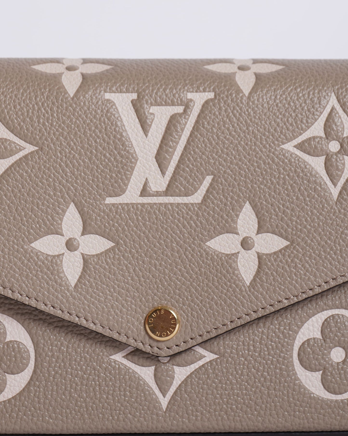 Louis vuitton Monogram Empreinte pochette felicie in creme