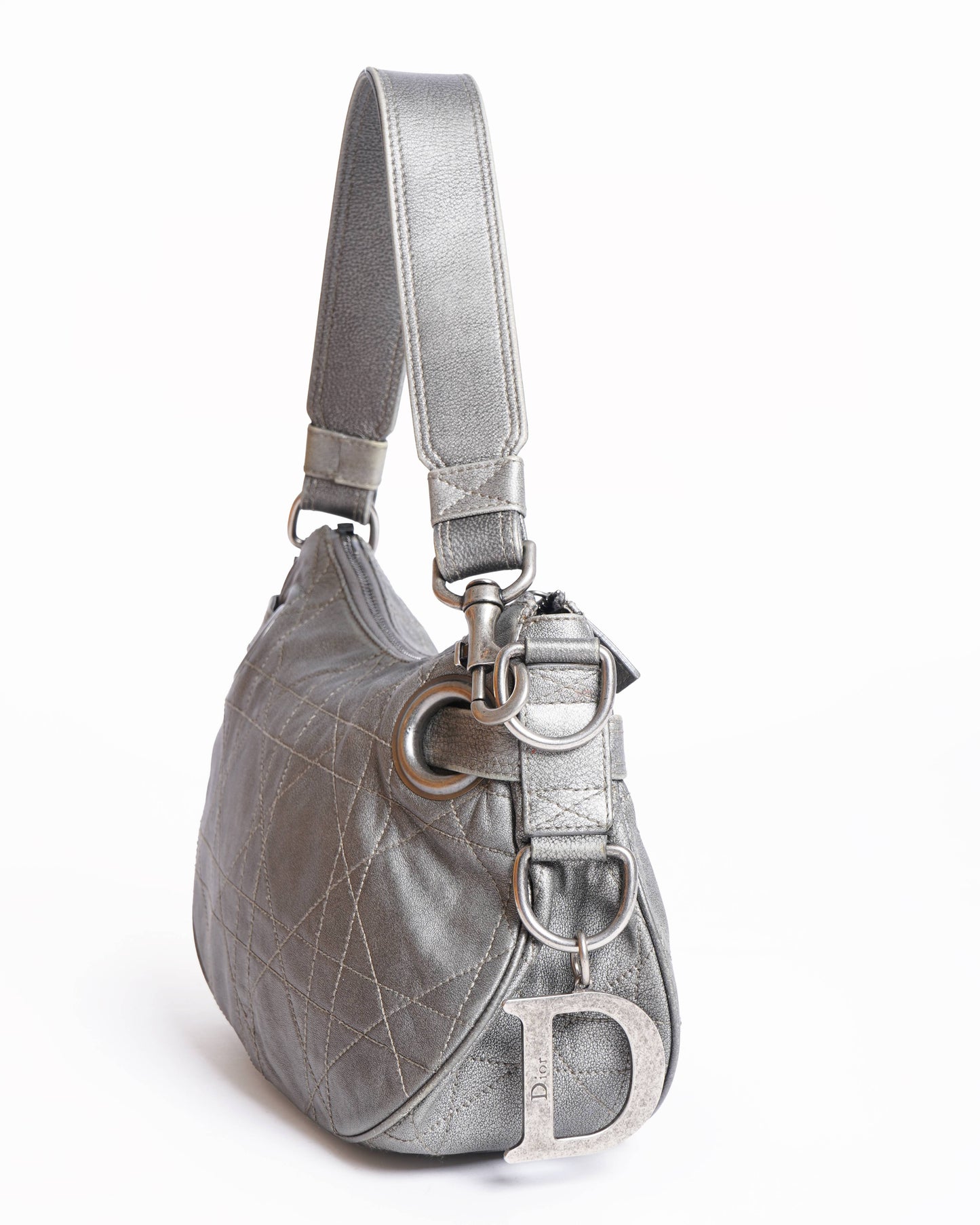 Christian Dior Cannage Leather Hobo Bag