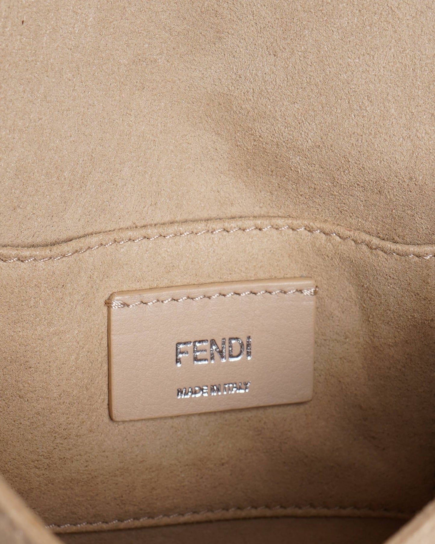 Fendi vitello liberty scalloped studded kan bag
