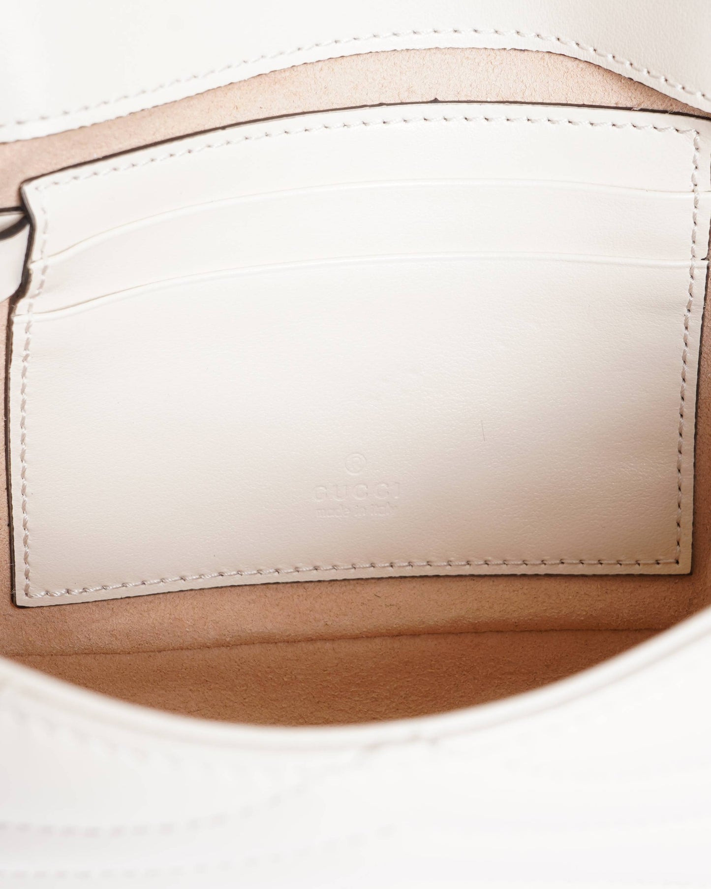 New Gucci Marmont GG Small White MatelassÃ© Crossbody Bag