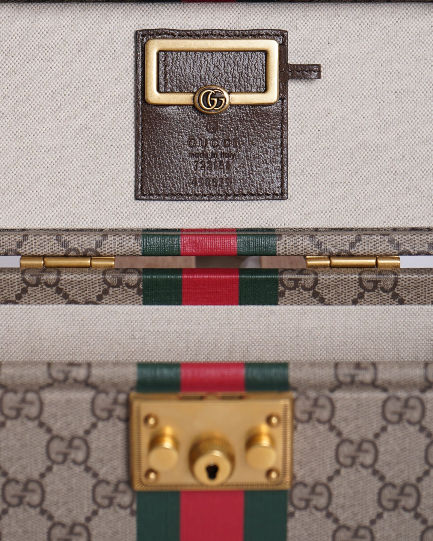 Gucci Monogram Leather Canvas Crossbody