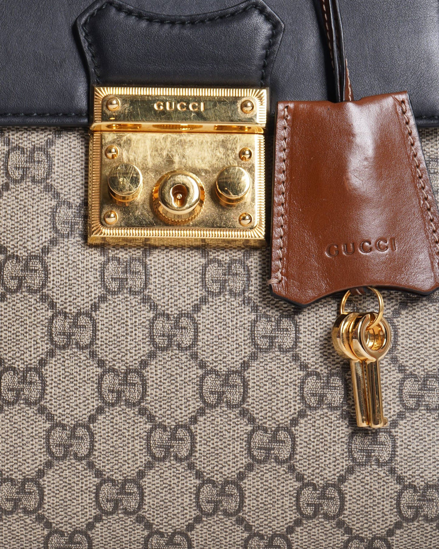 Gucci Chain Leather Backpack