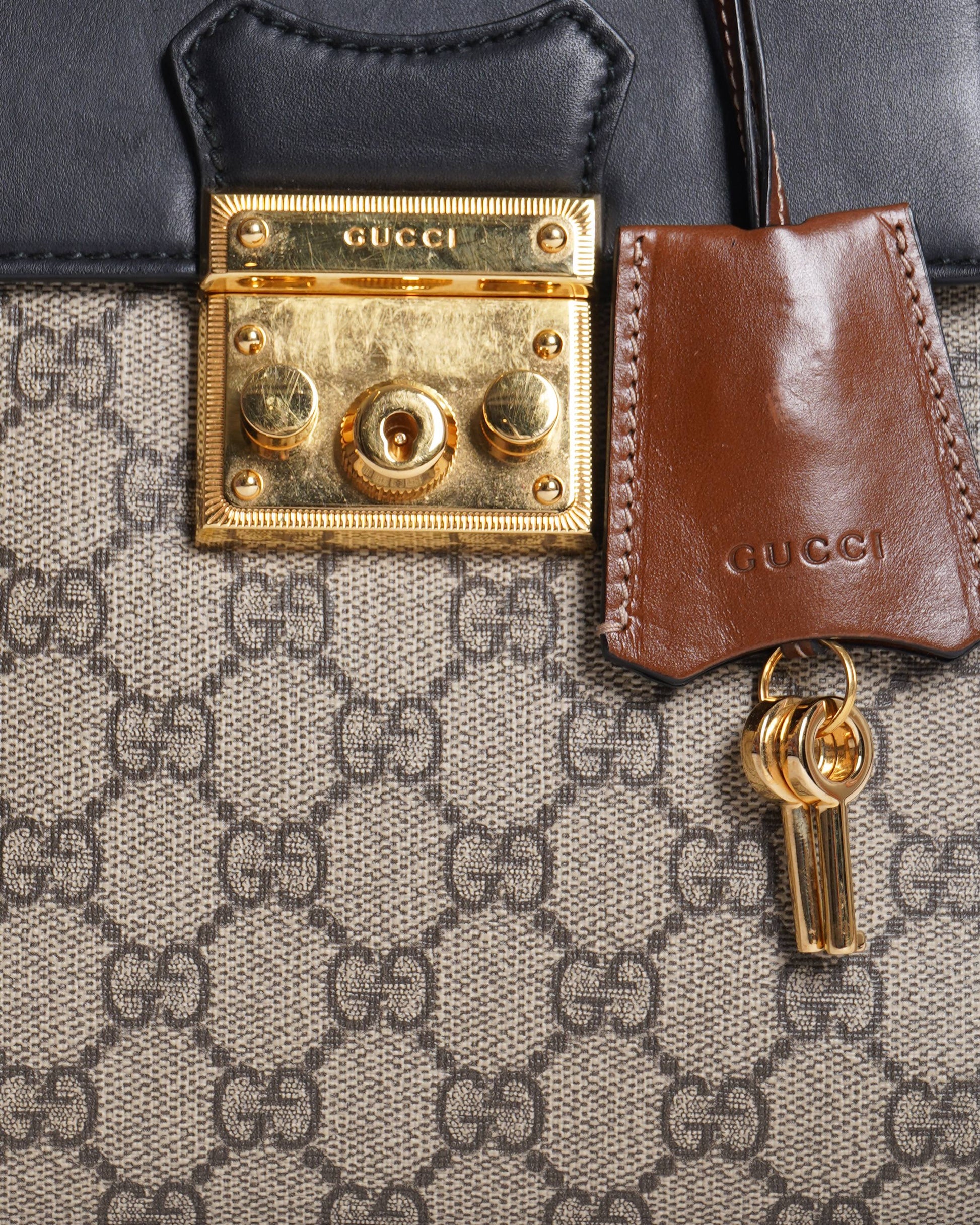 Gucci Chain Leather Backpack