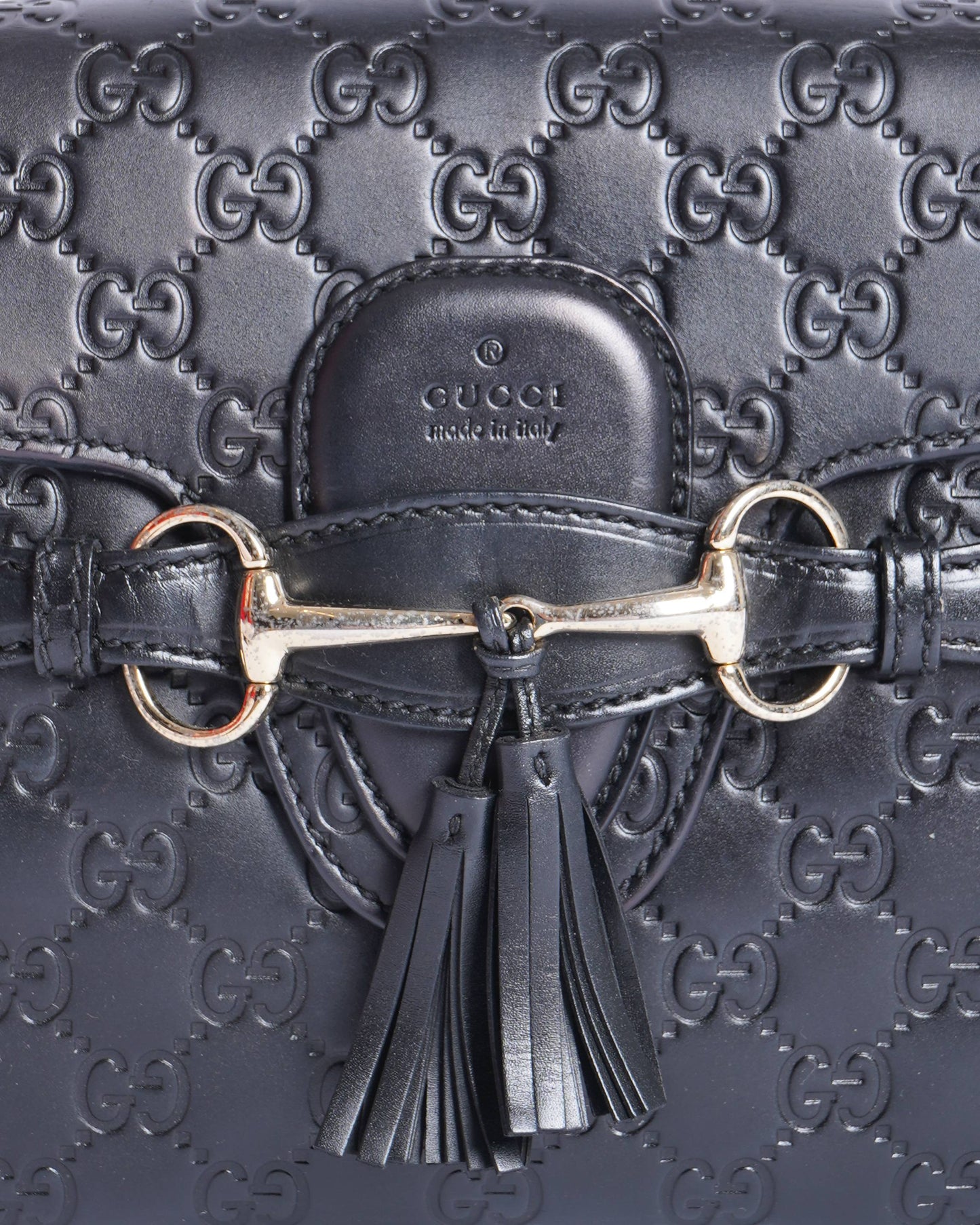 Gucci Monogram Leather Shoulder Bag