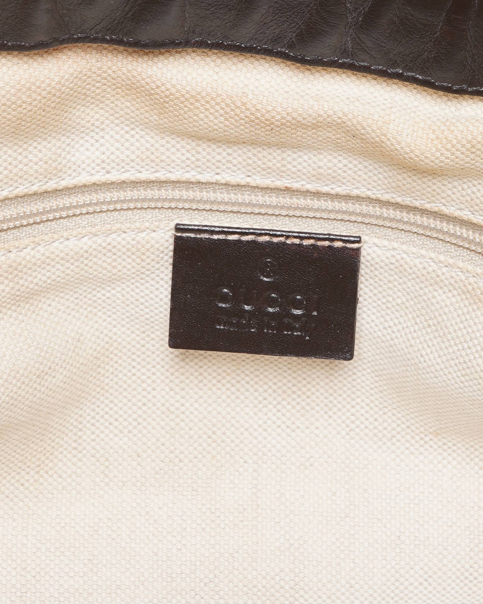 Gucci Monogram Leather Canvas Shoulder Bag