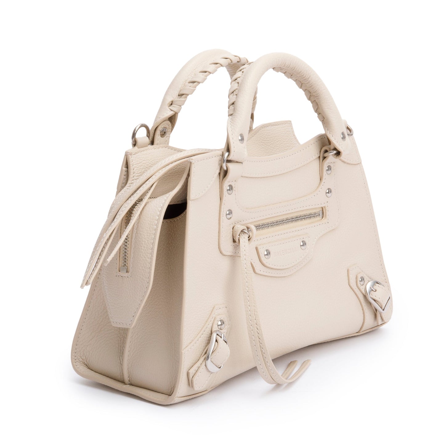 Balenciaga 2022 Beige Calfskin Leather Neo Classic XS City Bag