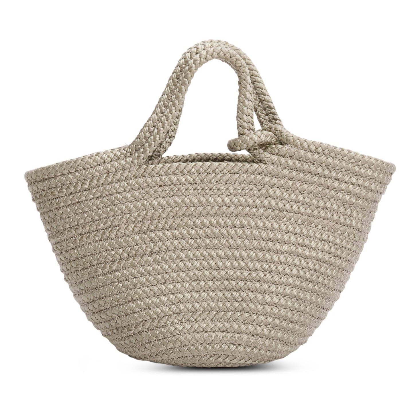 Balenciaga Green Raffia Woven Small Ibiza Basket Bag