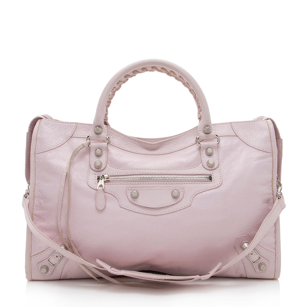 Luxury Balenciaga Trending 2026 Agneau Giant 12 City Satchel (SHF-17835)