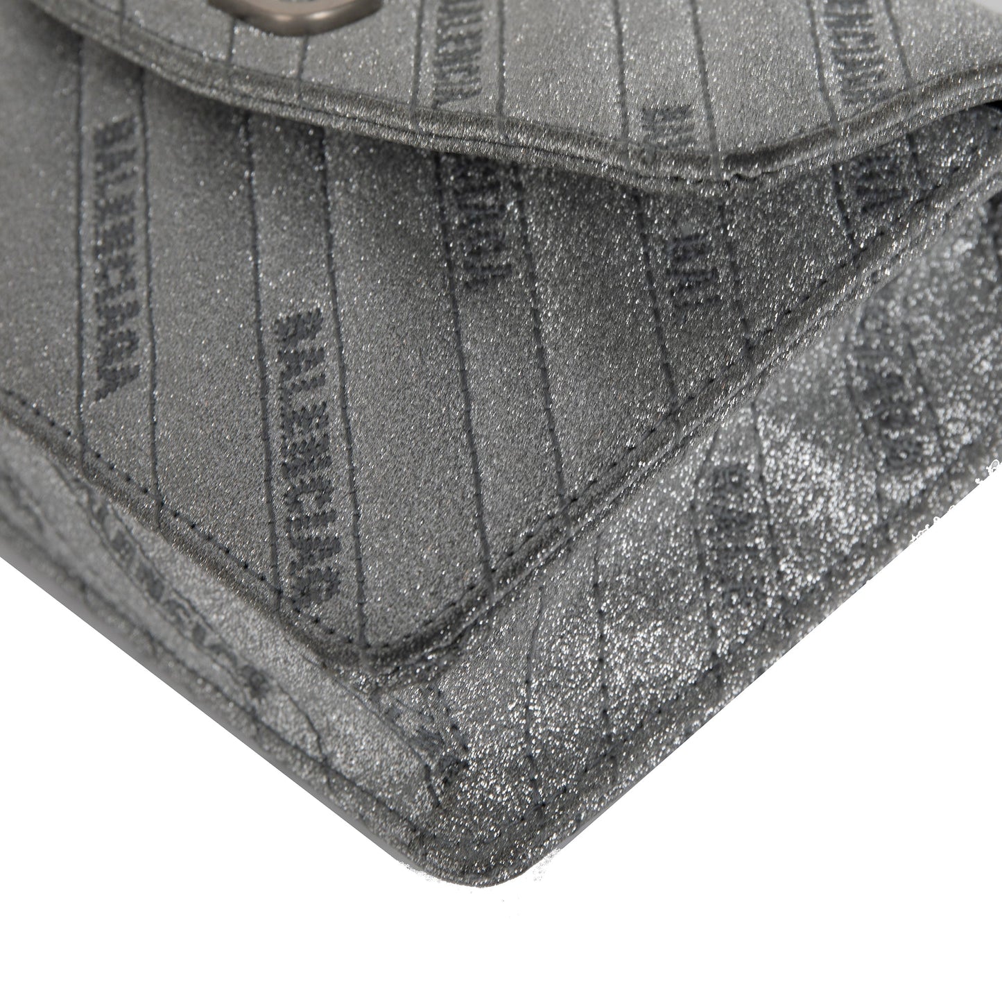Balenciaga BB Glitter Leather Chain Wallet Bag