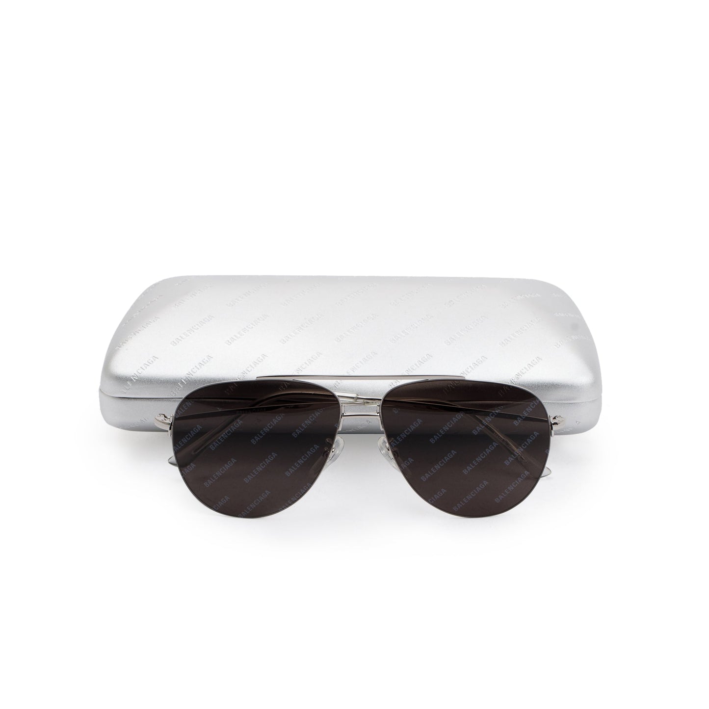 Balenciaga BB0013S Logo Aviator Tinted Sunglasses
