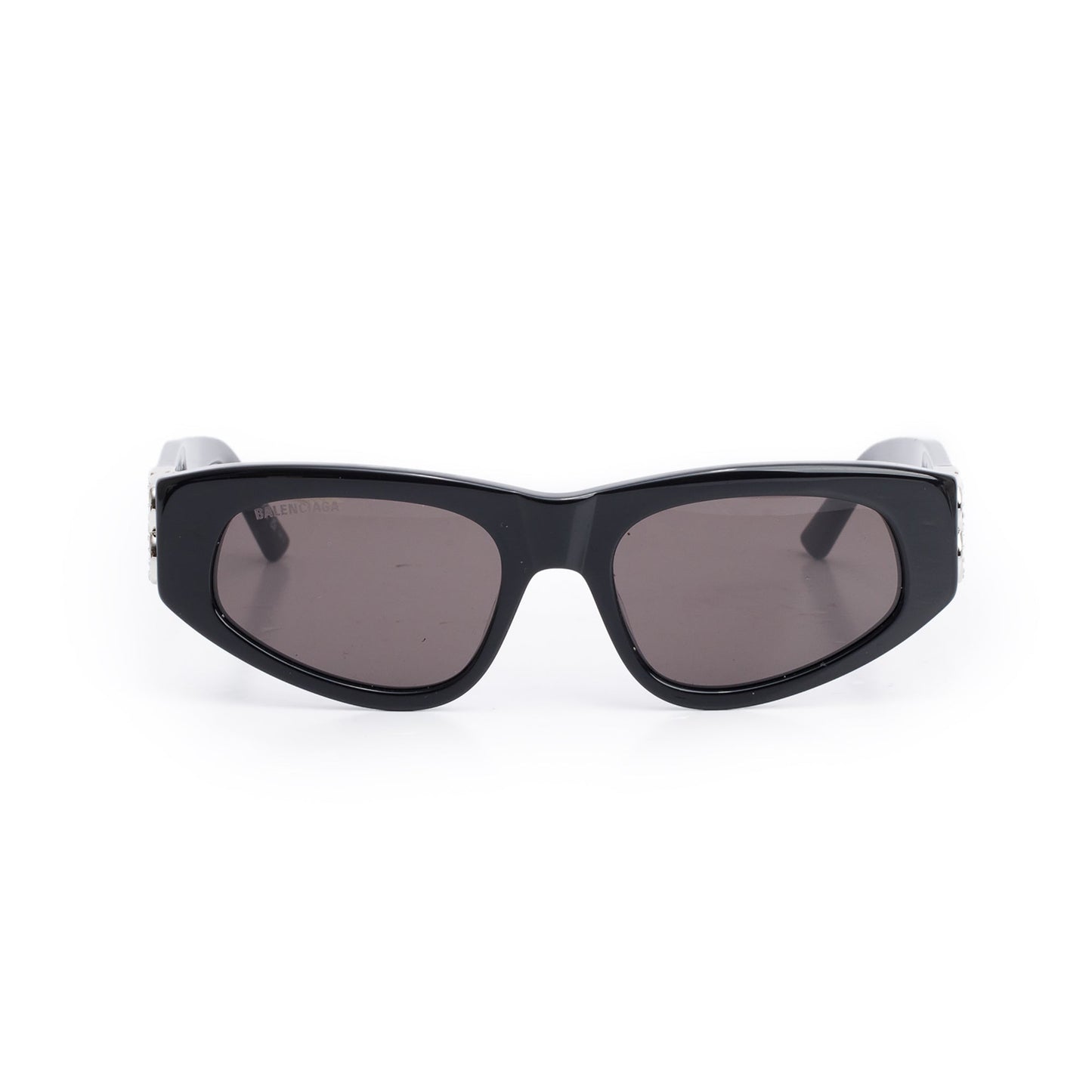 Balenciaga BB0095S Black Acetate Crystal Dynasty D-Frame Sunglasses