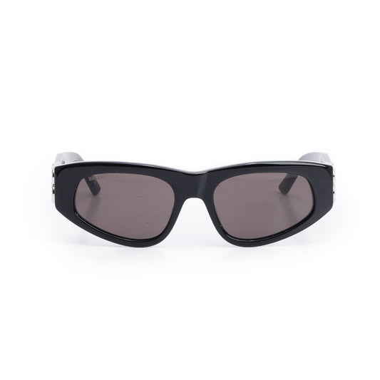 Balenciaga BB0095S Black Acetate Crystal Dynasty D-Frame Sunglasses