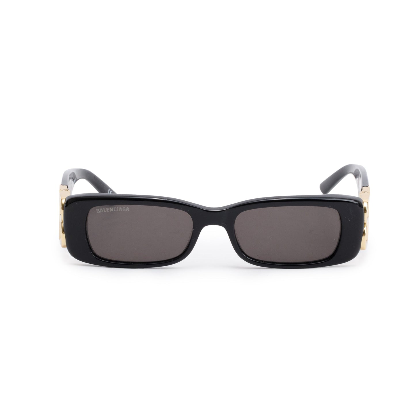 Balenciaga BB0096S Dynasty Black Acetate Rectangle Sunglasses
