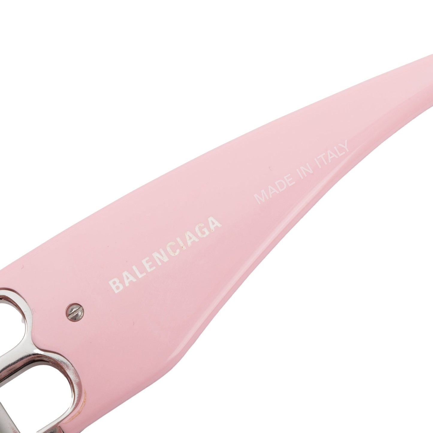 Balenciaga BB0096S Dynasty Pink Rectangle Sunglasses