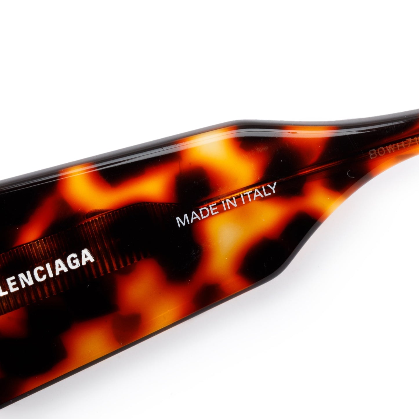 Balenciaga BB0119S Brown Havana Acetate Oversized Square Sunglasses