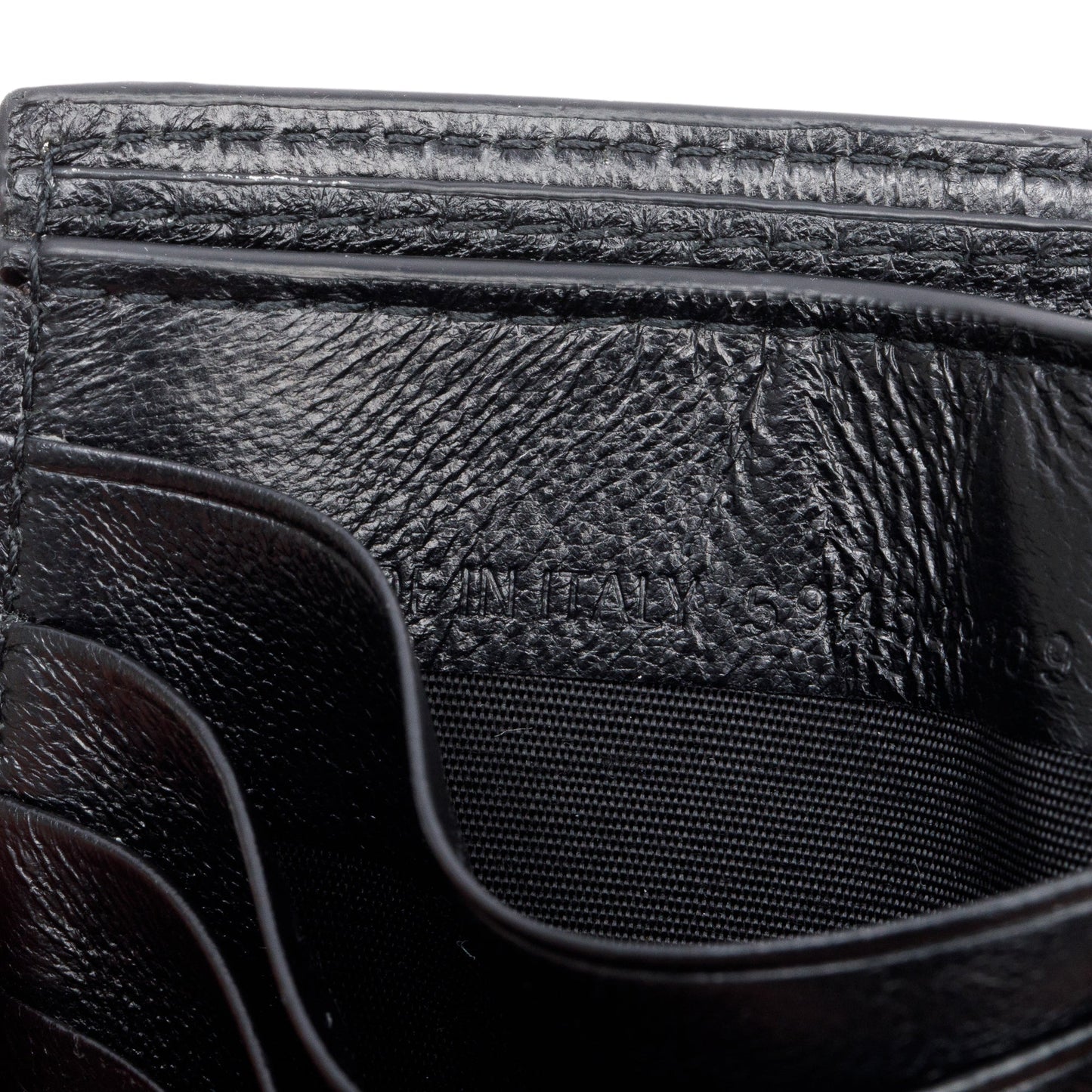 Balenciaga Black Calfskin Leather Logo Cash Square Bifold Wallet