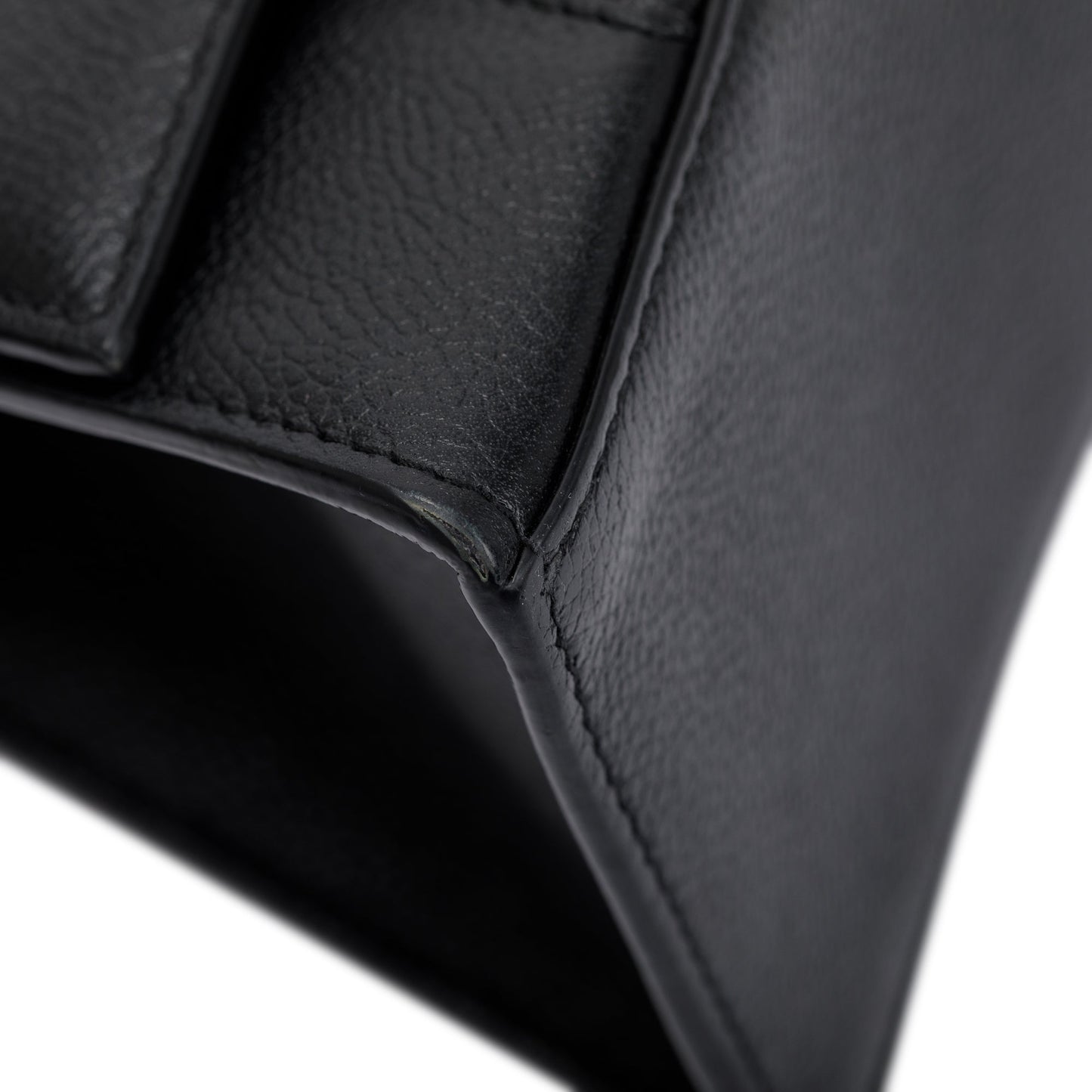 Balenciaga Black Calfskin Leather Small Hourglass Top Handle Bag