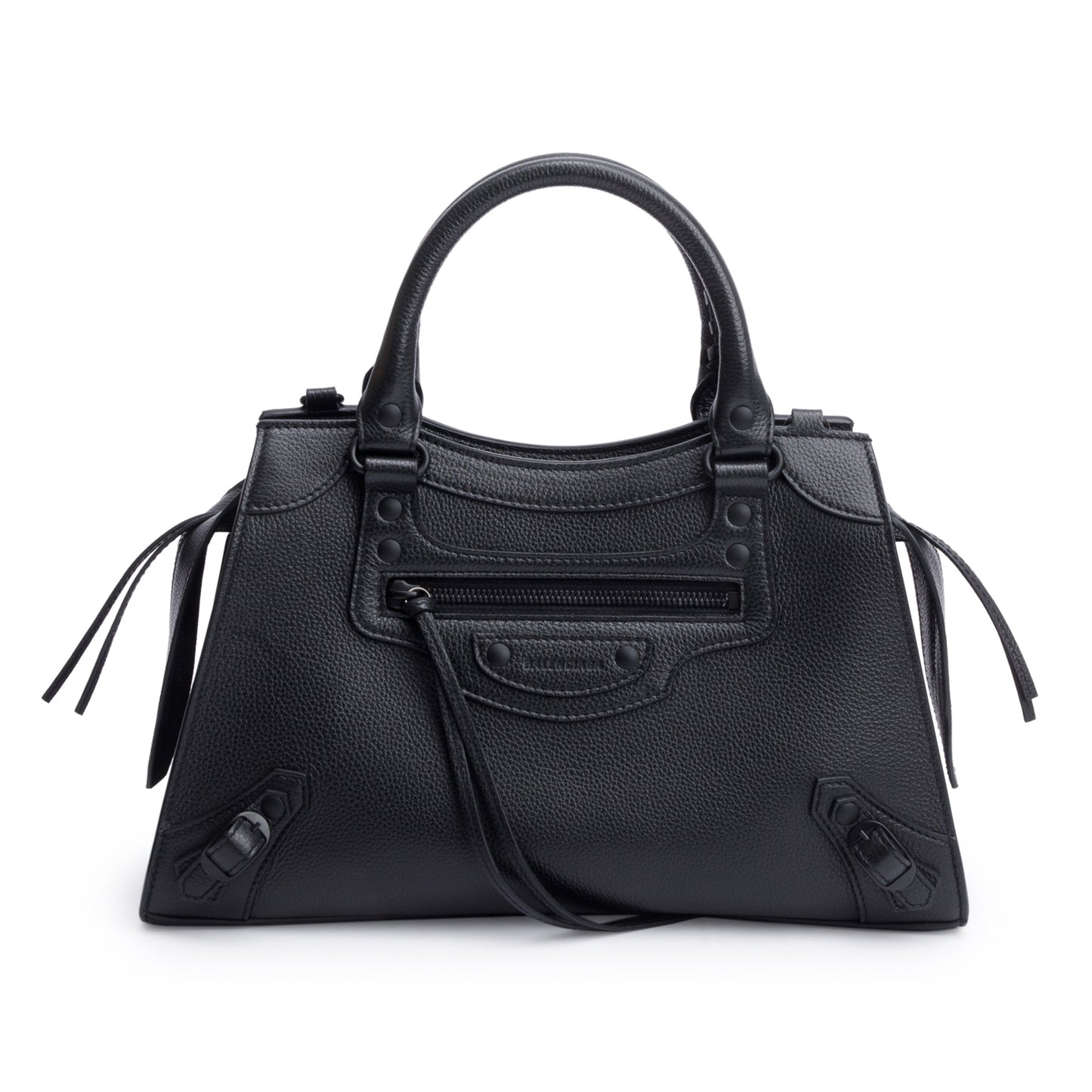 Balenciaga Black Calfskin Leather Small Neo Classic Top Handle Bag