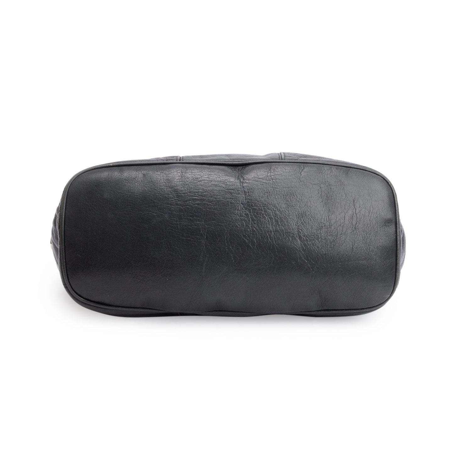 Balenciaga Black Goatskin Leather Stingray Cherche Chain-Link Shoulder Bag