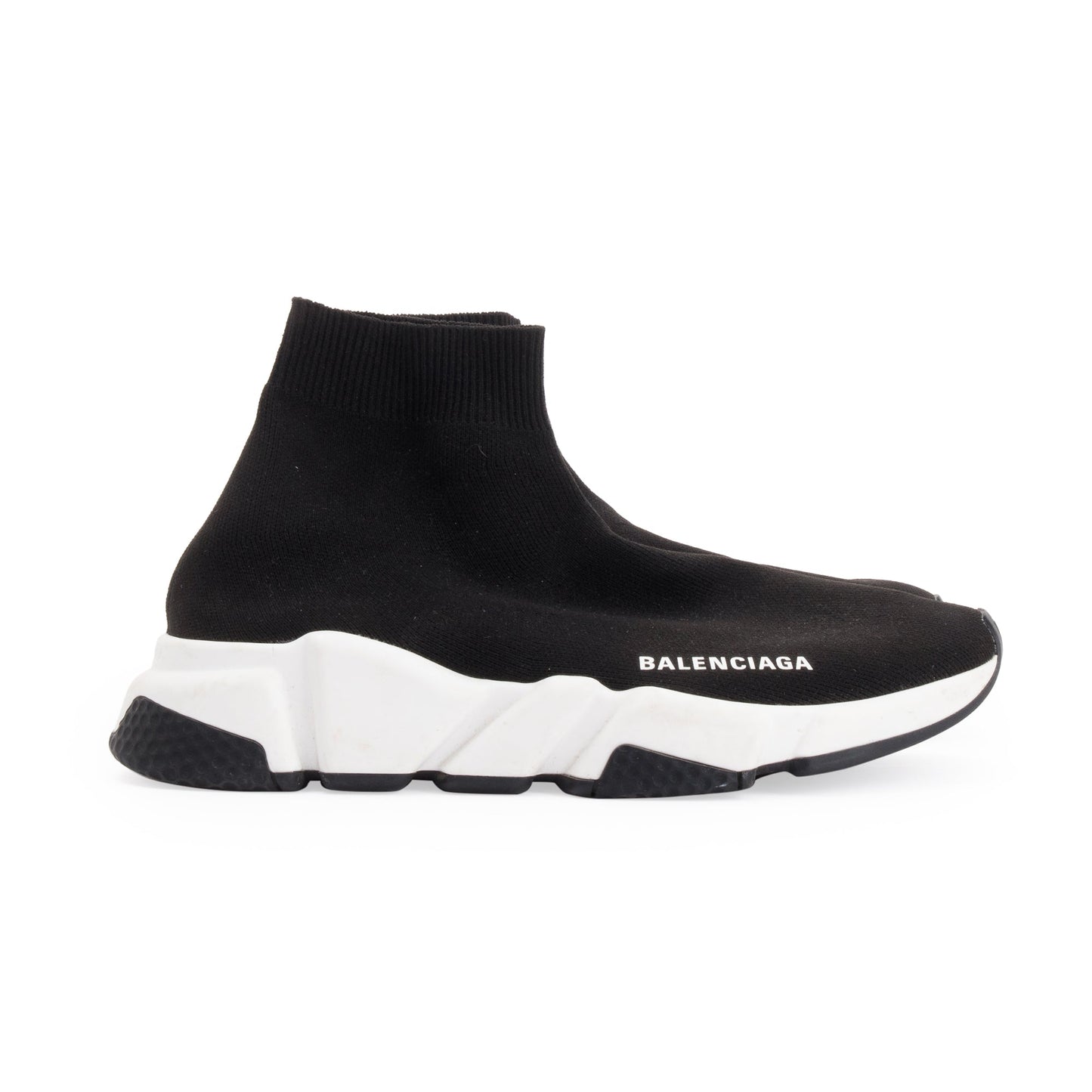 Balenciaga Black Knit Speed LT Trainer Sock Sneaker, Size 37