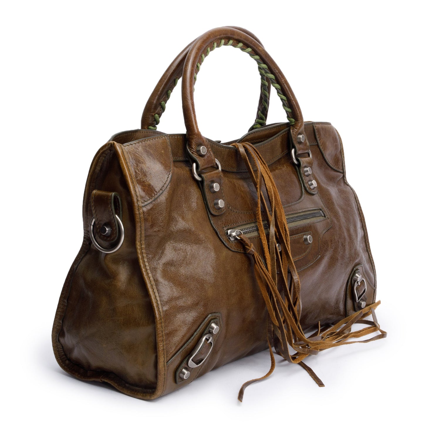 Balenciaga Brown Agneau Leather Le City Medium Bag
