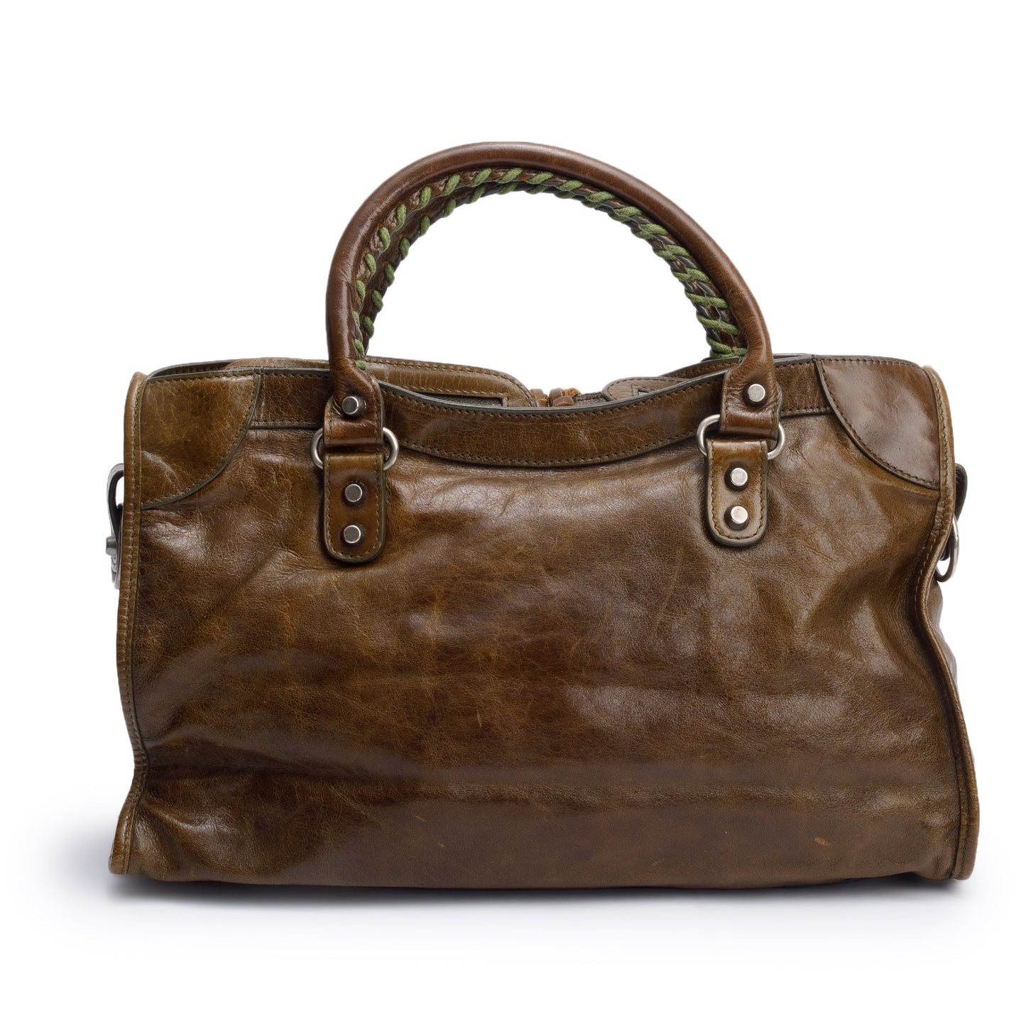 Balenciaga Brown Agneau Leather Le City Medium Bag