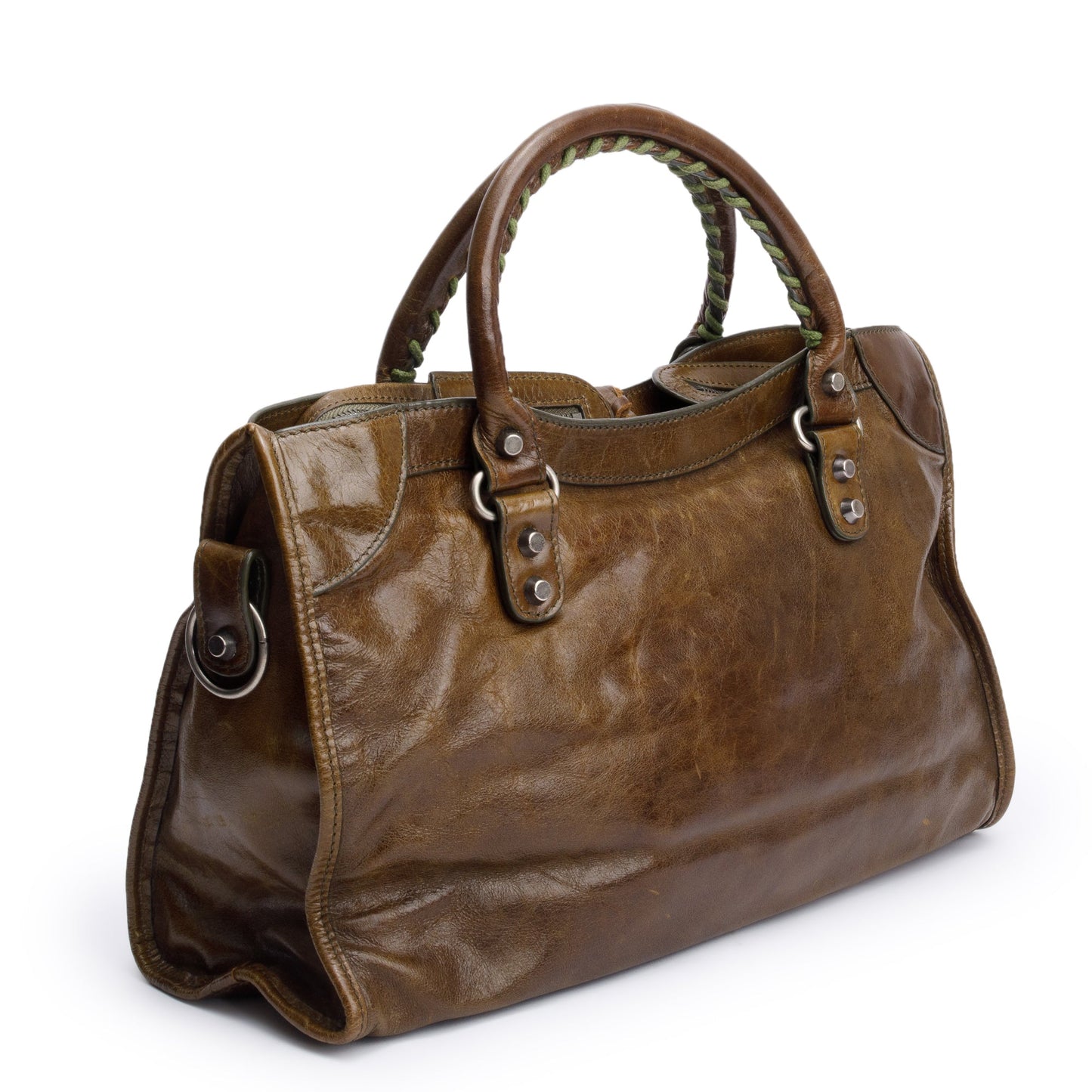 Balenciaga Brown Agneau Leather Le City Medium Bag