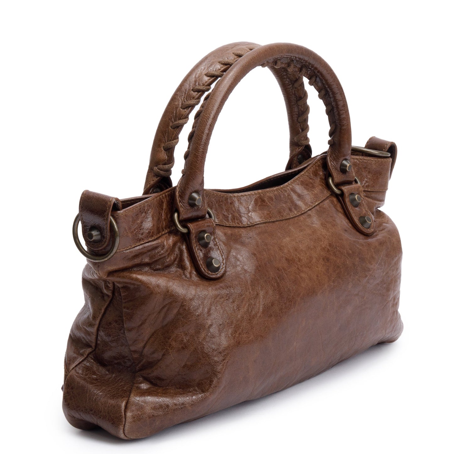 Balenciaga Brown Agneau Leather Le City Small Bag