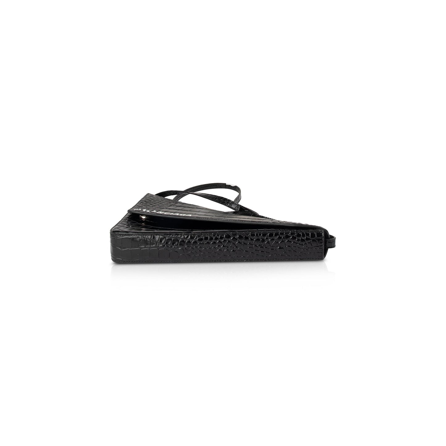 Balenciaga Croc-Embossed Triangle Bag