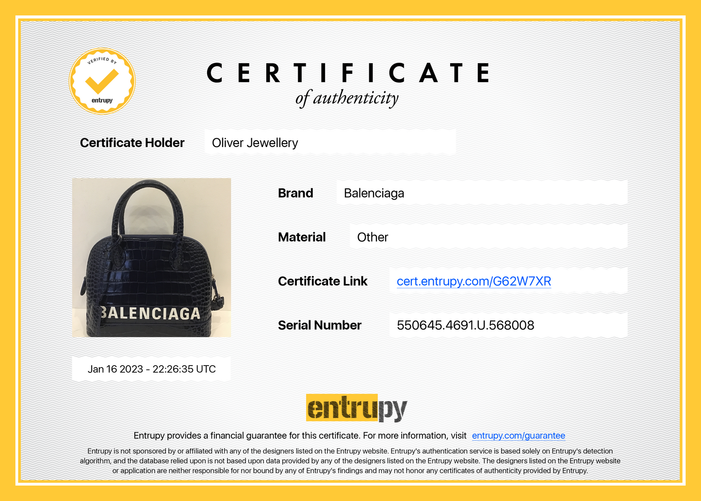 Balenciaga Croc Embossed Ville S Top Handle Bag