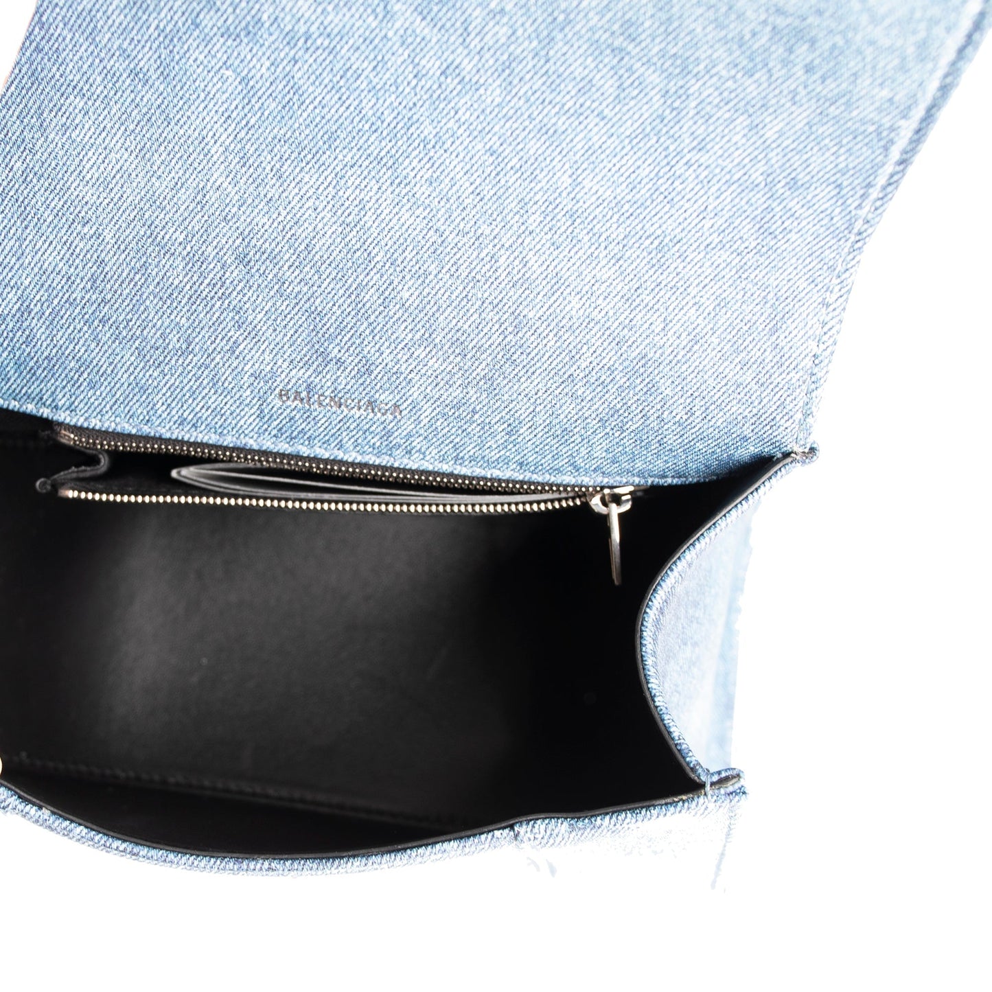 Balenciaga Denim Hourglass Small Top Handle Bag