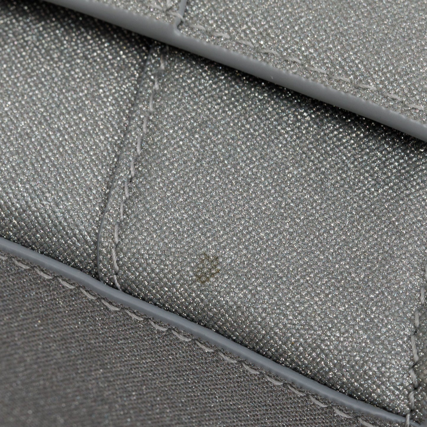 Balenciaga Grey Glitter Fabric XS Hourglass Top Handle Bag