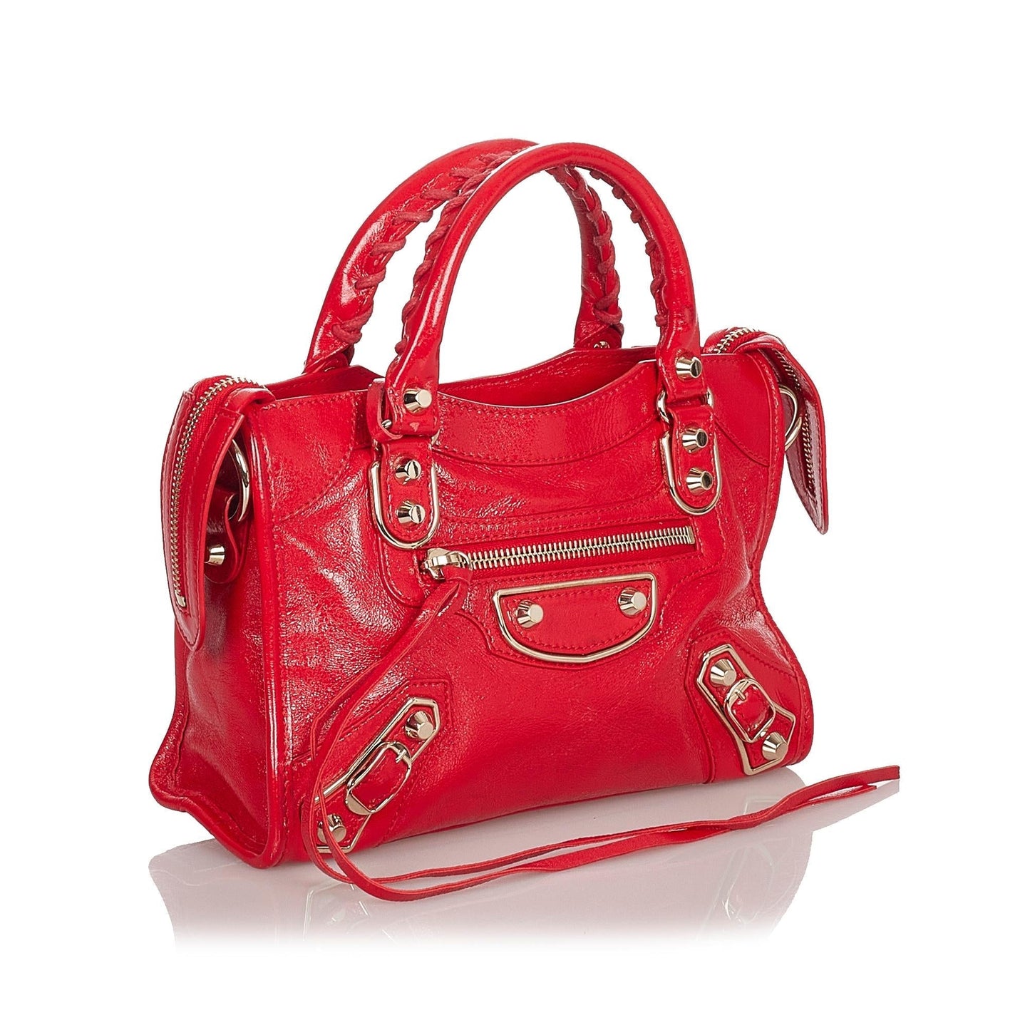 Luxury Balenciaga Trending 2026 Motocross Classic Metallic Edge Mini City Satchel (SHG-26583)