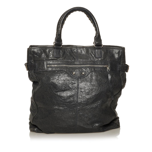 Luxury Balenciaga Trending 2026 Motocross Hexagon Lambskin Leather Tote Bag (SHG-28781)