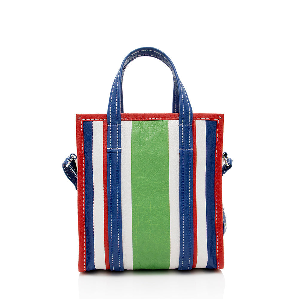 Luxury Balenciaga Trending 2026 Multicolor Agneau Bazar XS Shopper Tote (SHF-17807)