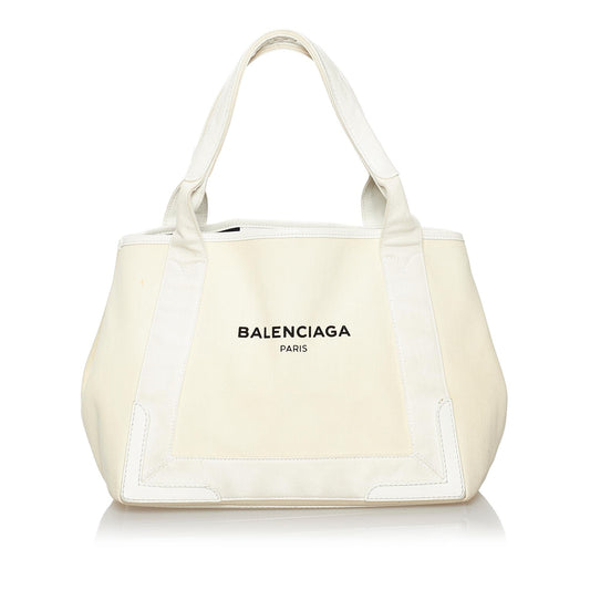 Luxury Balenciaga Trending 2026 Navy Cabas S Canvas Tote Bag (SHG-29833)